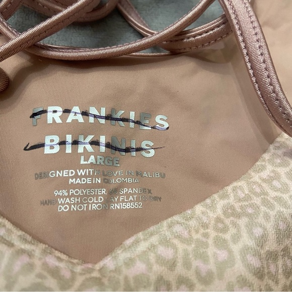 New! Frankie’s bikinis Alice Terry Wrap One Piece leopard Swimsuit 24675 - Picture 8 of 11